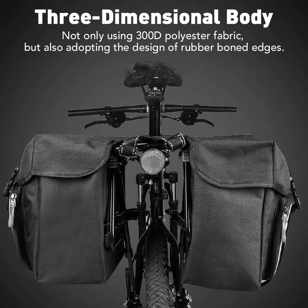 NEWBOLE Bicycle 2In 1 Trunk Bag Cycling Double Side Rear Rack Mountain Road Bike Tail Seat Pannier Pack Luggage Carrier Bike Bag