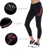 Women'S Bike Pants 4D Padded Cycling Tights High Waisted Bicycle Trousers with Pockets Biking Apparel UPF 50+