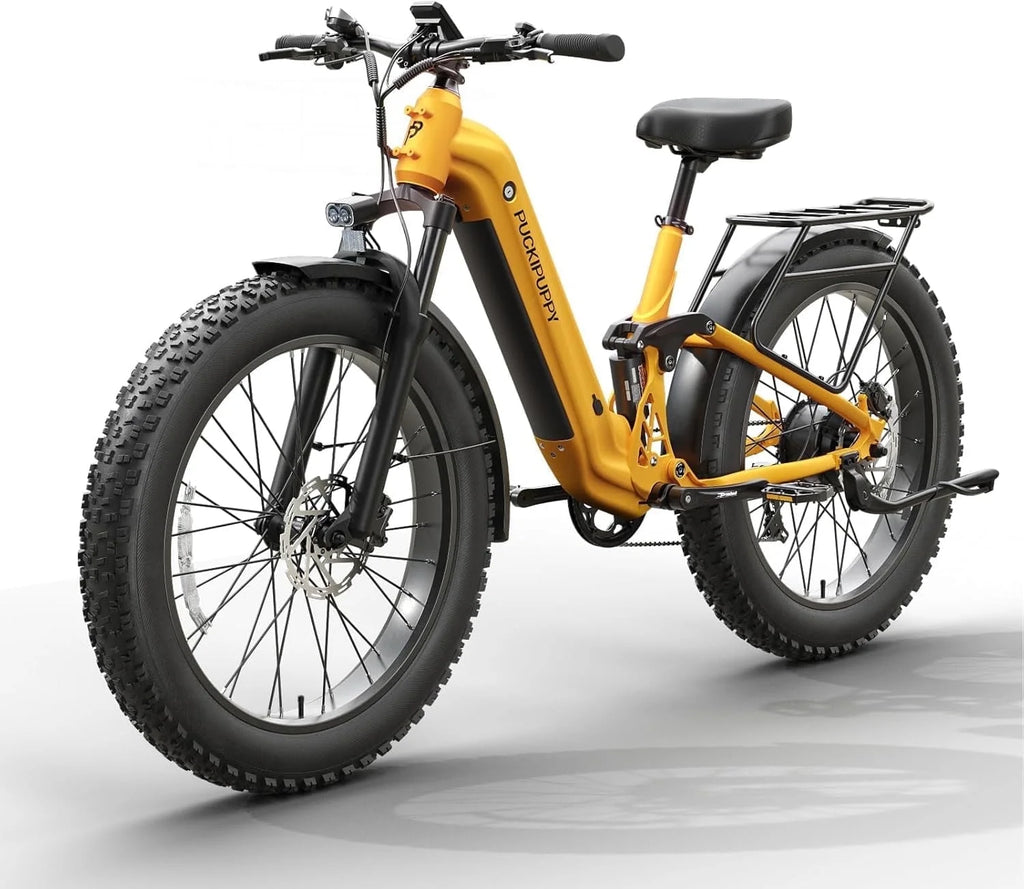 Electric Bike for Adults 960W,48V 20AH Battery Adult Electric Bicycles,26" Fat Tire Full Suspension Step-Thru Ebike,28Mph Mountain Ebike,7 Speed,Boxer ST,UL2849 Compliant
