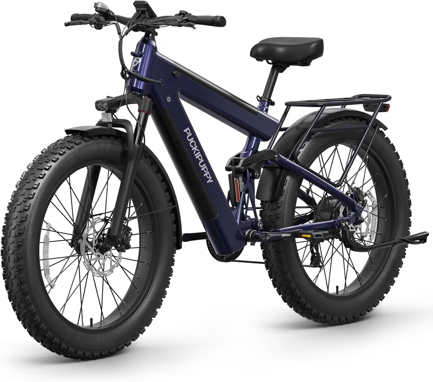 Bulldog Electric Bike for Adults 1350W,48V 30AH Full Suspension E Bike,26" Fat Tire Adult Electric Bicycles,28Mph,Mountain Bike for Urban and Off-Road Riding,Ul2849 Compliant