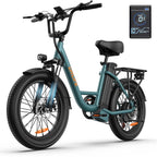 20" Electric Bike for Adults, 750W Peak Motor, 48V 13AH Remobavle Battery, 7-Speed Commuting Ebike, Ul2849-Green