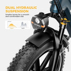 Ranger S Electric Bike for Adults, 750W Foldable Ebike with 48V 14.4AH Removable Battery, 55 Miles Range, 20" X 4.0 Fat Tire Step-Thru Electric Bicycle, 7-Speed Hydraulic Fork, UL2849