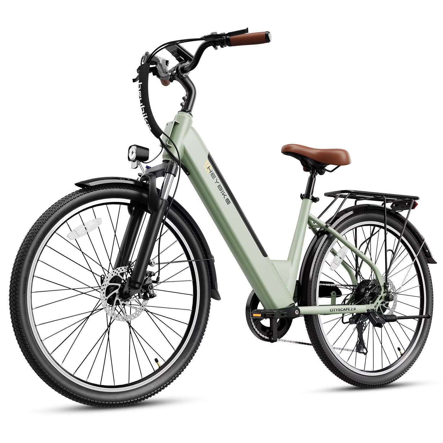 Cityscape 2.0 Electric Bike for Adults with 500W Motor, 36V 13AH Removable Battery Ebike, 26" Electric City Commuter Bike for Woman, 7-Speed and Front Suspension Bicycles UL2849