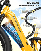 Electric Bike for Adults 960W,48V 20AH Battery Adult Electric Bicycles,26" Fat Tire Full Suspension Step-Thru Ebike,28Mph Mountain Ebike,7 Speed,Boxer ST,UL2849 Compliant