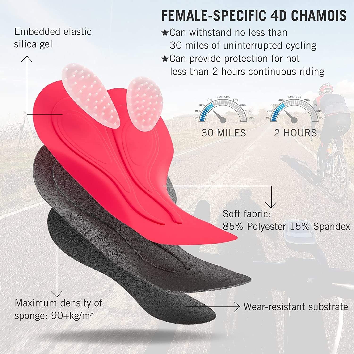 4D Padded Bike Shorts Women Cycling Underwear Gel Padding Pockets