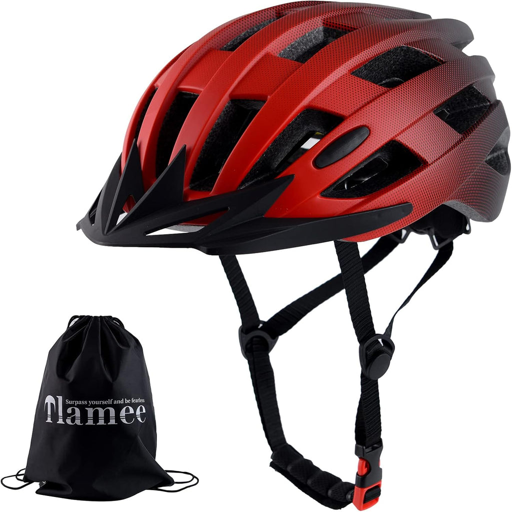 Adult Bike Helmets, Adjustable Mens Womens Bicycle Helmet, Lightweight Road Mountain Cycling Safety Sports Helmets with Detachable Visor