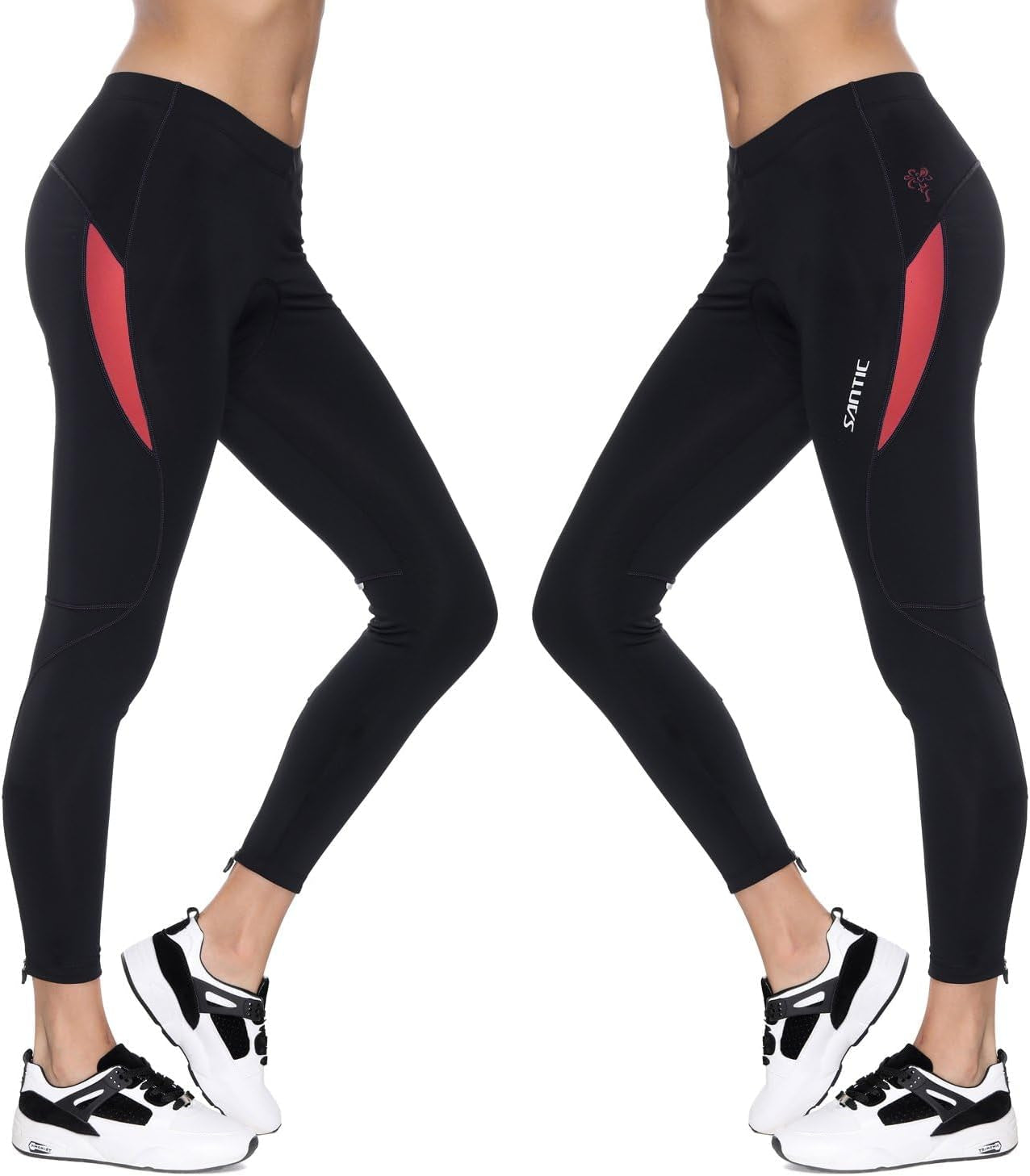 Women'S Bike Pants 4D Padded Cycling Tights High Waisted Bicycle Trousers with Pockets Biking Apparel UPF 50+