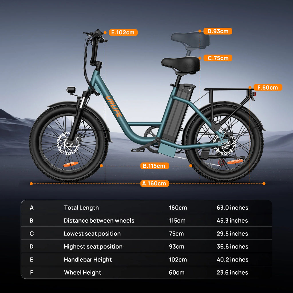 20" Electric Bike for Adults, 750W Peak Motor, 48V 13AH Remobavle Battery, 7-Speed Commuting Ebike, Ul2849-Green
