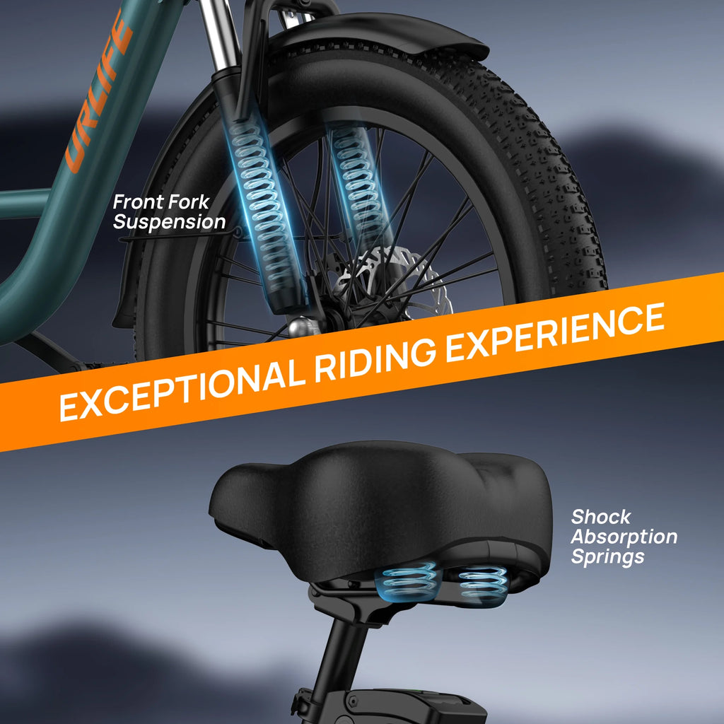 20" Electric Bike for Adults, 750W Peak Motor, 48V 13AH Remobavle Battery, 7-Speed Commuting Ebike, Ul2849-Green