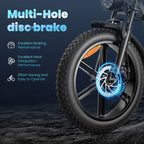 G60 Fat Tire Electric Mountain Bike for Adults 20", 1500W 7-Speed Off-Road Ebike, 30MPH & 70Miles, 48V 20Ah UL2849