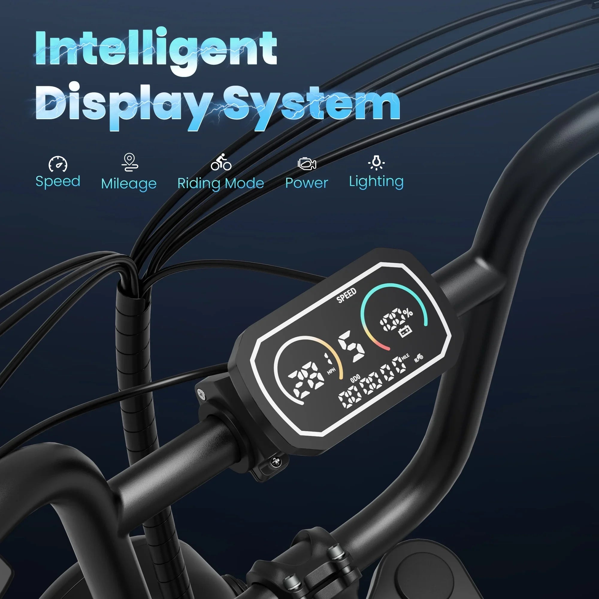 G60 Fat Tire Electric Mountain Bike for Adults 20", 1500W 7-Speed Off-Road Ebike, 30MPH & 70Miles, 48V 20Ah UL2849