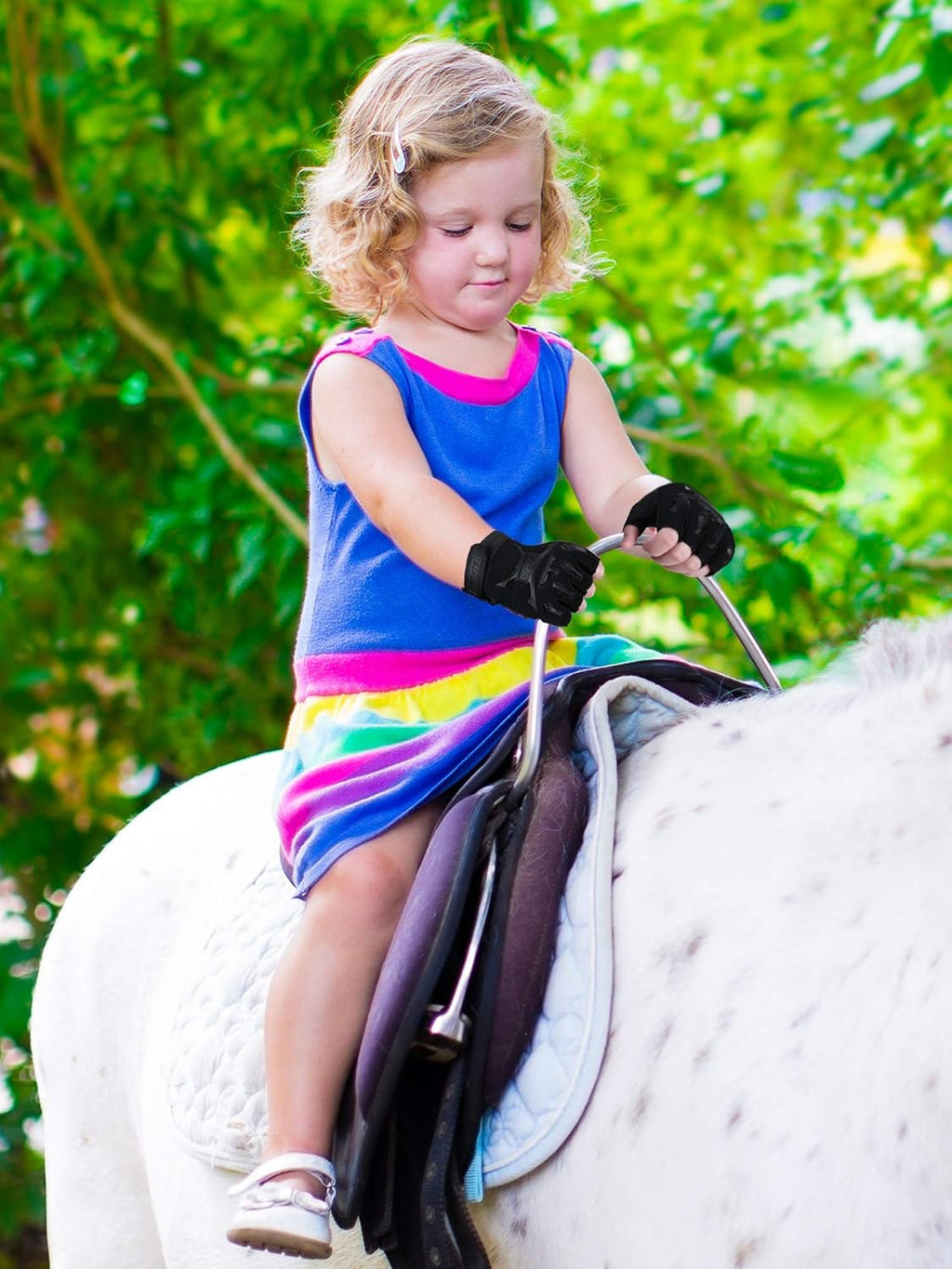 4 Pairs Kids Half Finger Cycling Sport Gloves