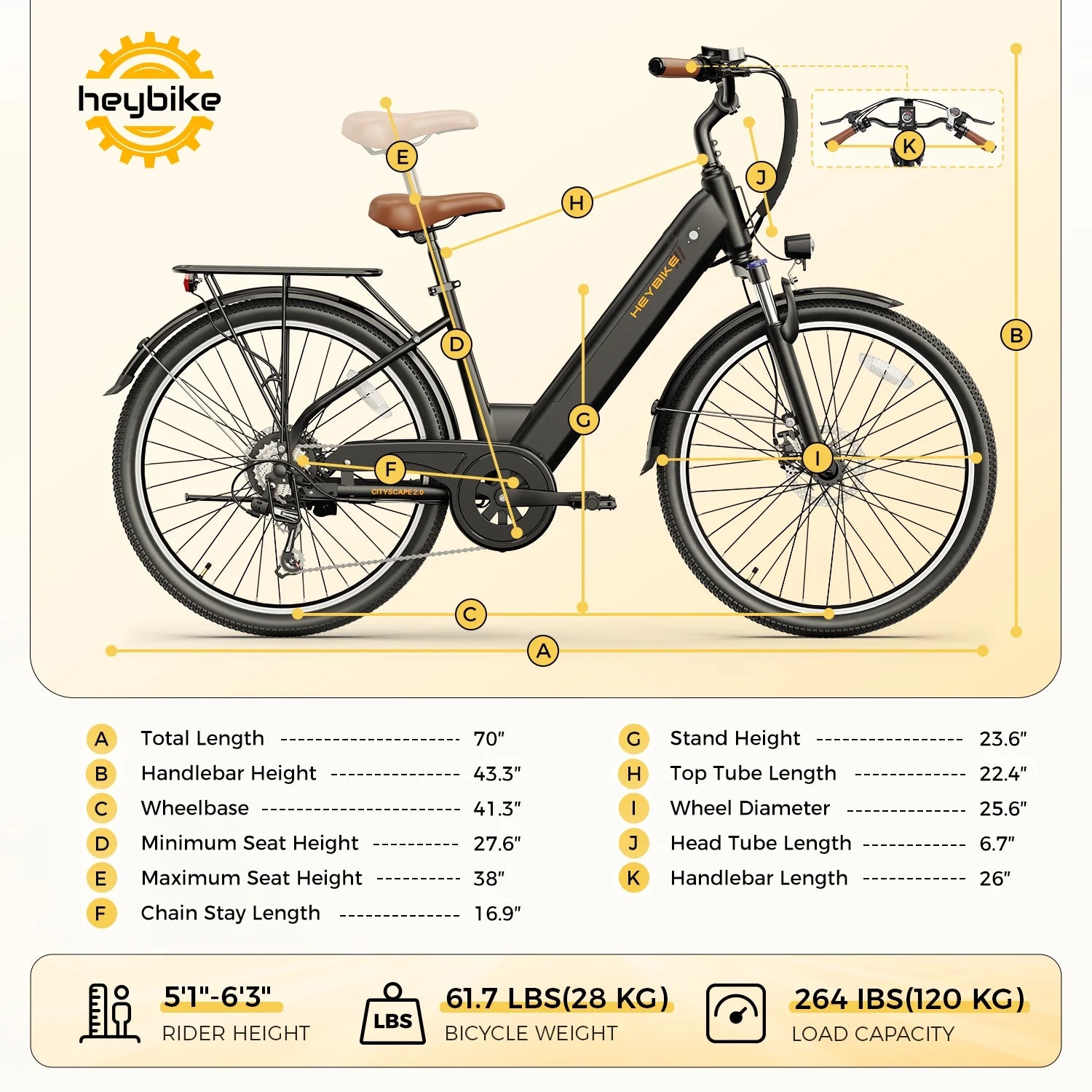 Electric Bike for Adults, 500W City Cruiser Ebike with 36V 13AH Built-In Battery, 26" Step-Thru Electric Commuter Bike for Woman, Front Suspension, 7-Speed Bicycles UL2849