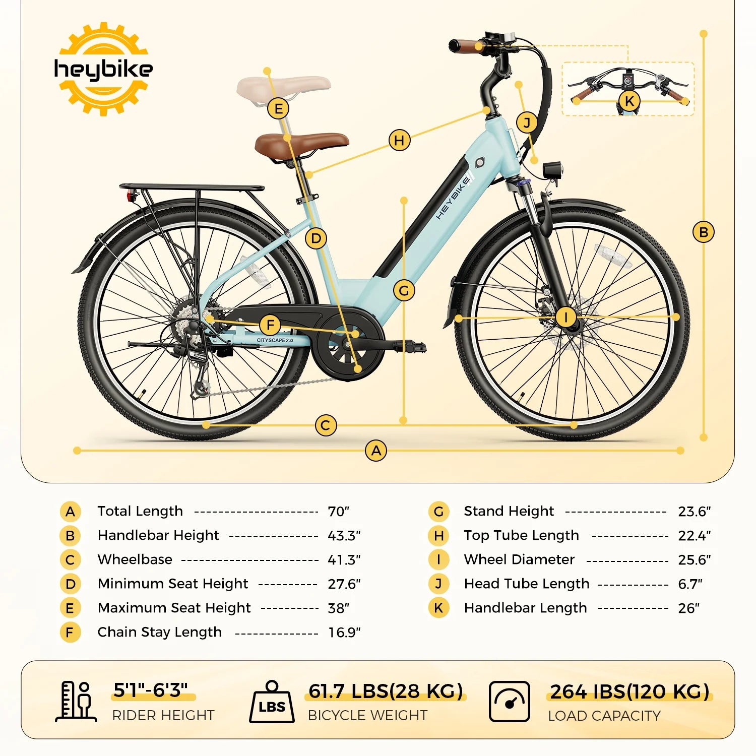 Electric Bike for Adults, 500W City Cruiser Ebike with 36V 13AH Built-In Battery, 26" Step-Thru Electric Commuter Bike for Woman, Front Suspension, 7-Speed Bicycles UL2849