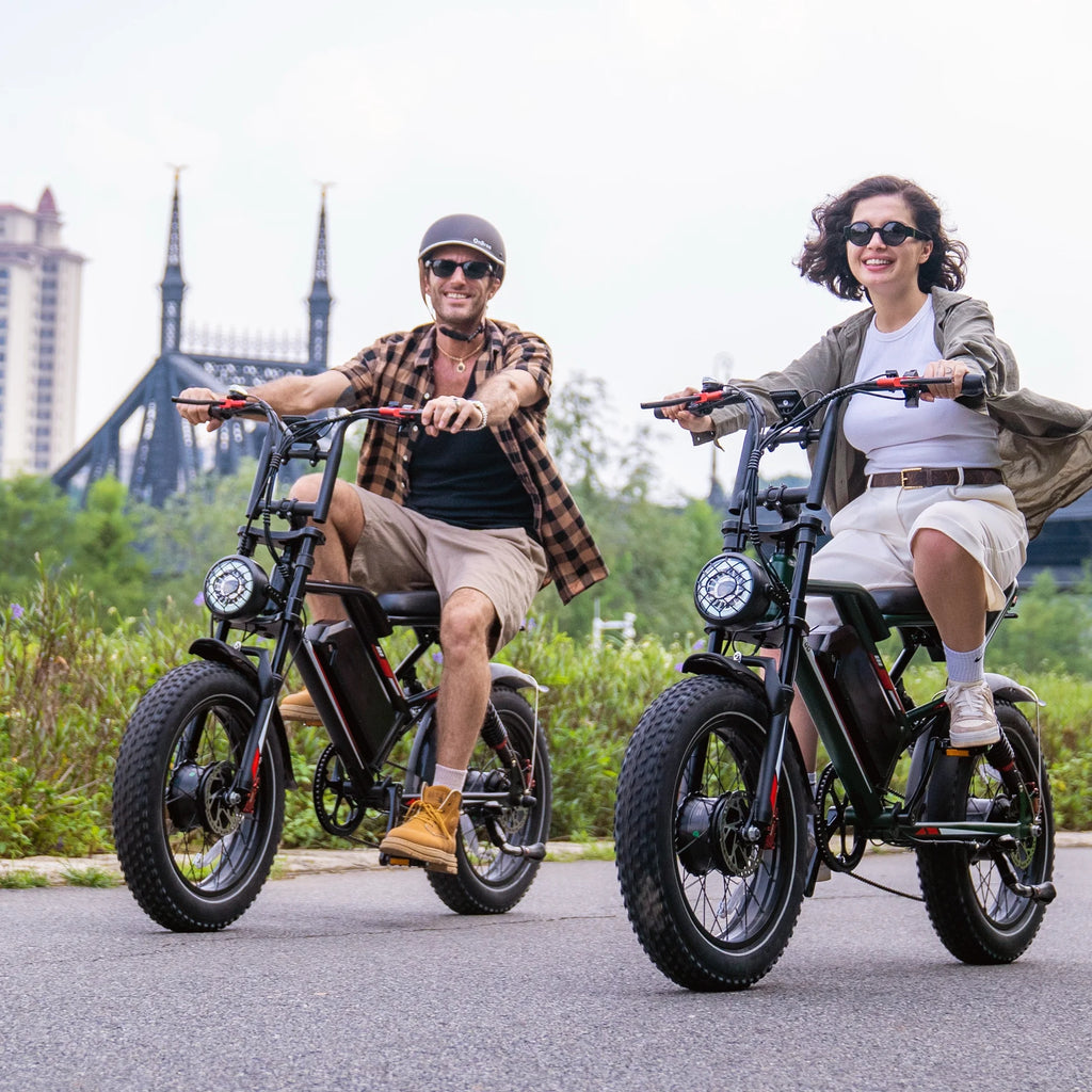 S8 Fat Tire Electric Bike 20", 3000W Dual Motor E-Mountain Bike for Adults, 32MPH 7-Speed Ebike,48V 25AH UL2849, Black