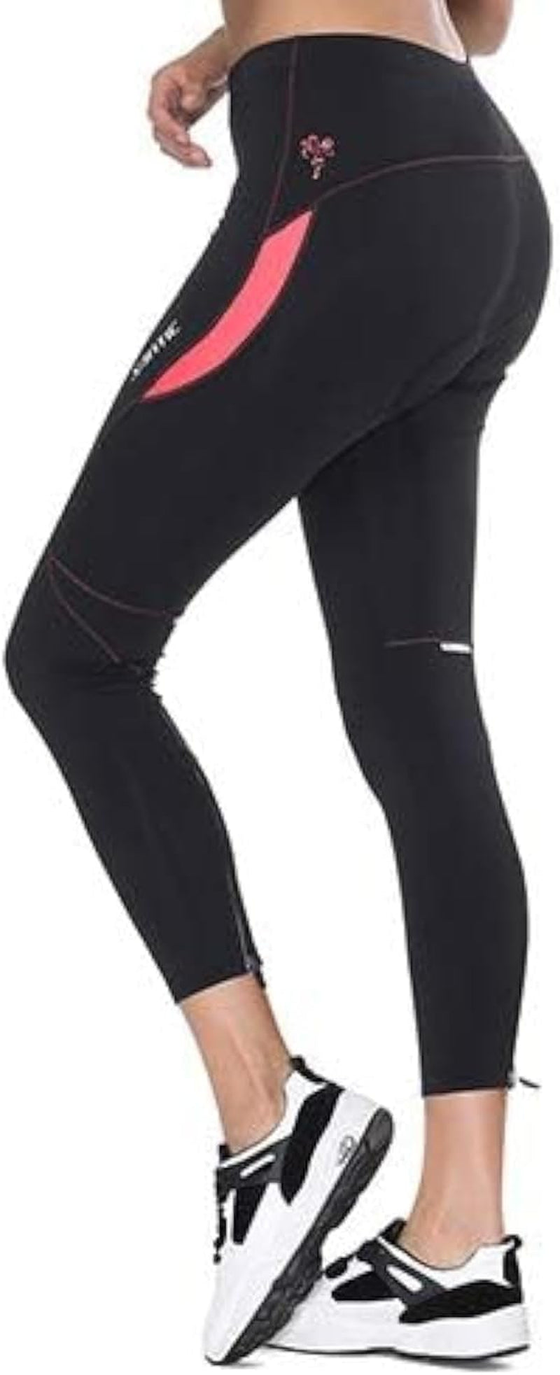 Women'S Bike Pants 4D Padded Cycling Tights High Waisted Bicycle Trousers with Pockets Biking Apparel UPF 50+