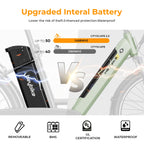 Cityscape 2.0 Electric Bike for Adults with 500W Motor, 36V 13AH Removable Battery Ebike, 26" Electric City Commuter Bike for Woman, 7-Speed and Front Suspension Bicycles UL2849