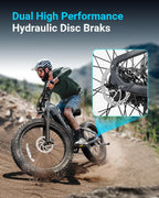 Labrador Pro Electric Bicycles for Adults 1350W,48V 20AH Battery Adult Electric Bikes,26" Fat Tire Full Suspension Ebike,28Mph Mountain Beach E Bike,8 Speed,Ul2849 Compliant