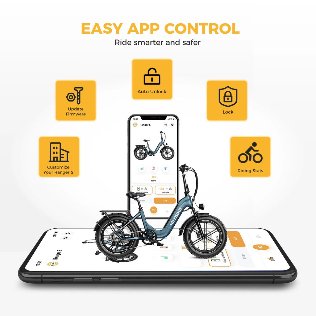 Ranger S Electric Bike for Adults, 750W Foldable Ebike with 48V 14.4AH Removable Battery, 55 Miles Range, 20" X 4.0 Fat Tire Step-Thru Electric Bicycle, 7-Speed Hydraulic Fork, UL2849