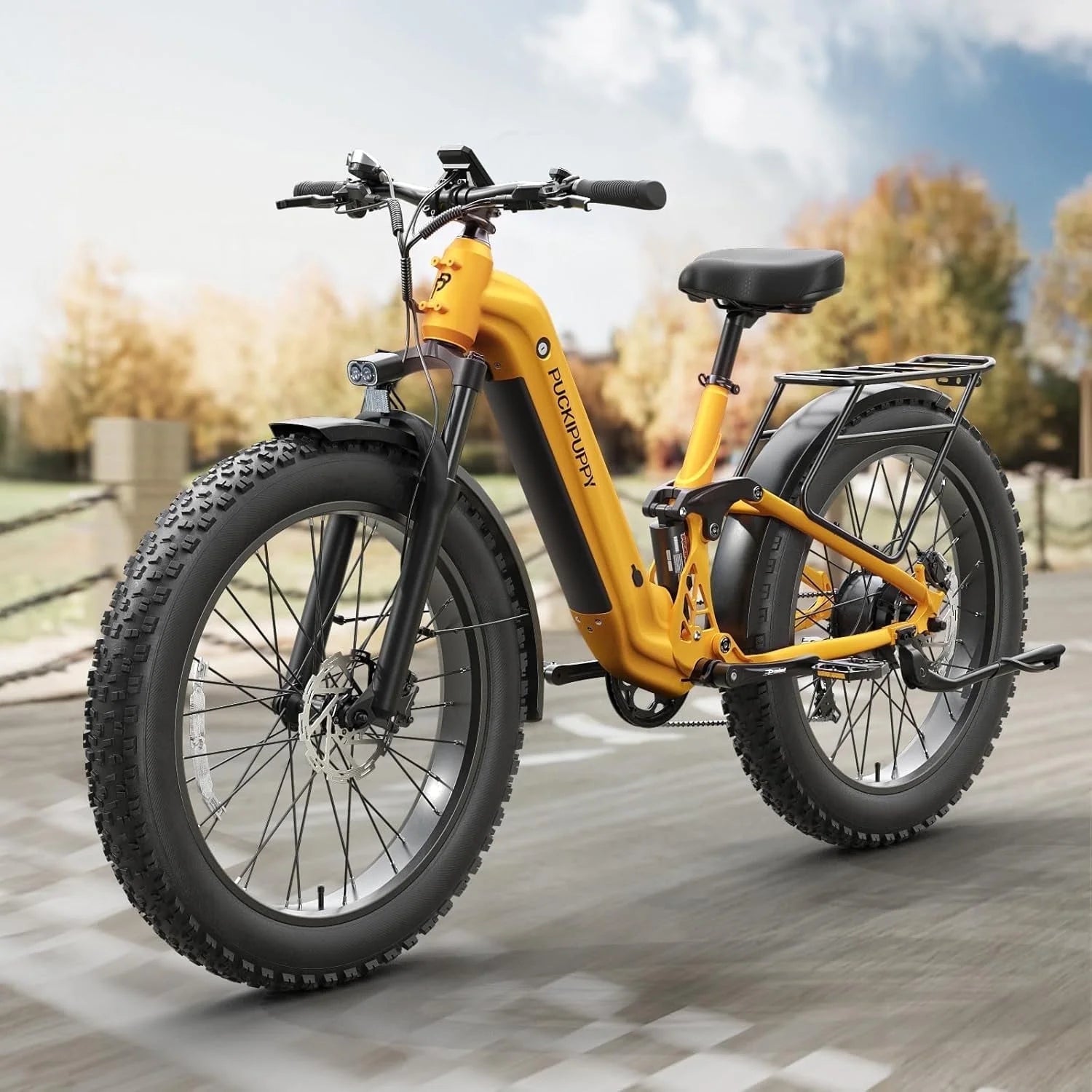 Electric Bike for Adults 960W,48V 20AH Battery Adult Electric Bicycles,26" Fat Tire Full Suspension Step-Thru Ebike,28Mph Mountain Ebike,7 Speed,Boxer ST,UL2849 Compliant