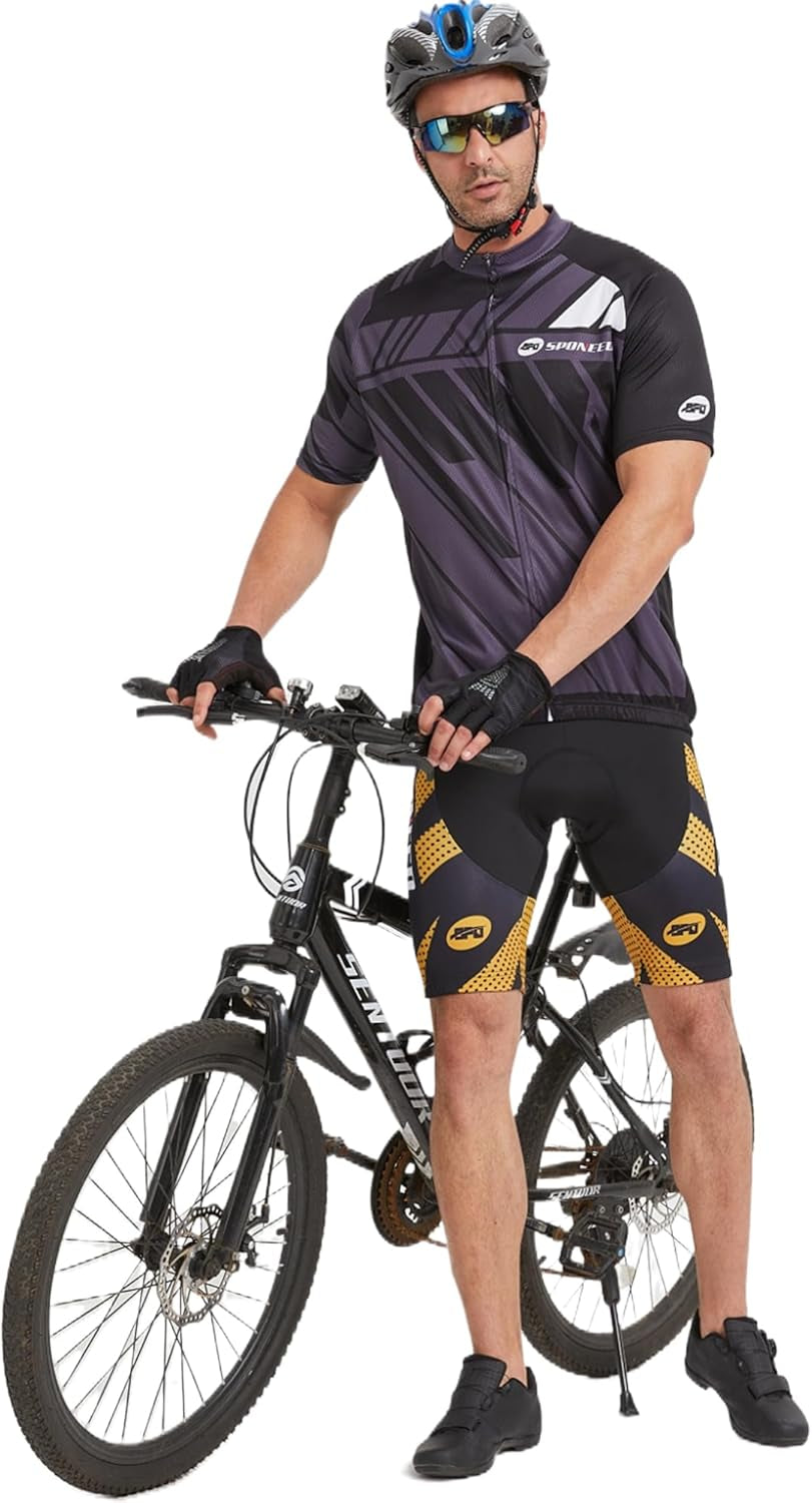 Men'S Cycling Shorts Padded Bicycle Riding Pants Bike Biking Clothes Cycle Wear Tights