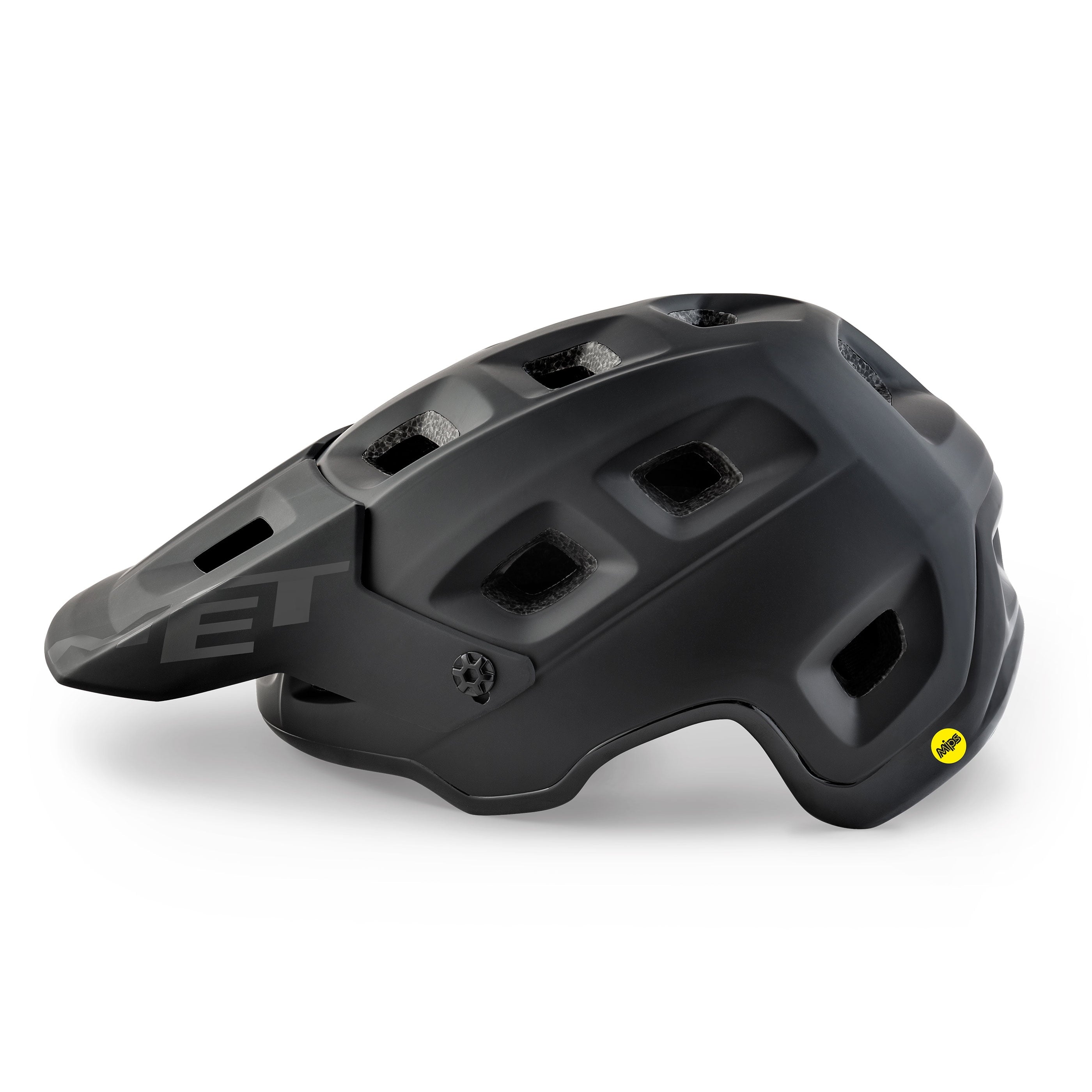 Terranova MIPS Mountain Bike Helmet in Matte Black with Glossy Black Accent, Size Small