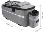 Bike Panniers Bike Trunk Bag Insulated Bag for Warm/Cool Items, Bicycle Rear Rack Storage Luggage Bicycle Seat Multifunctional Insulated Trunk Cooler Bag Shoulder Bag 11.4 6.3 6.7In