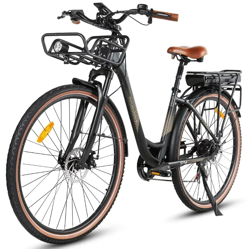 SAMEBIKE RS-A07 Electric Bicycle 500W Brushless Motor Electric Bike 36V13AH Lithium Battery 28inch City Travel Disc Brake E-Bike