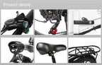 Samebike Electric Bike 350W Brushless Motor 48V10.4AH Battery Electric Bicycle 20-inch Tire Aluminum Alloy Folding Frame E Bike