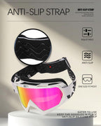 Dirt Bike ATV Goggles Motorcycle Gear Riding Motocross Dirtbike 4-Wheeler MX DH Accessories Goggles Glasses for Men Women Youth UV400 Protection Dust-Proof Anti-Slip Strap