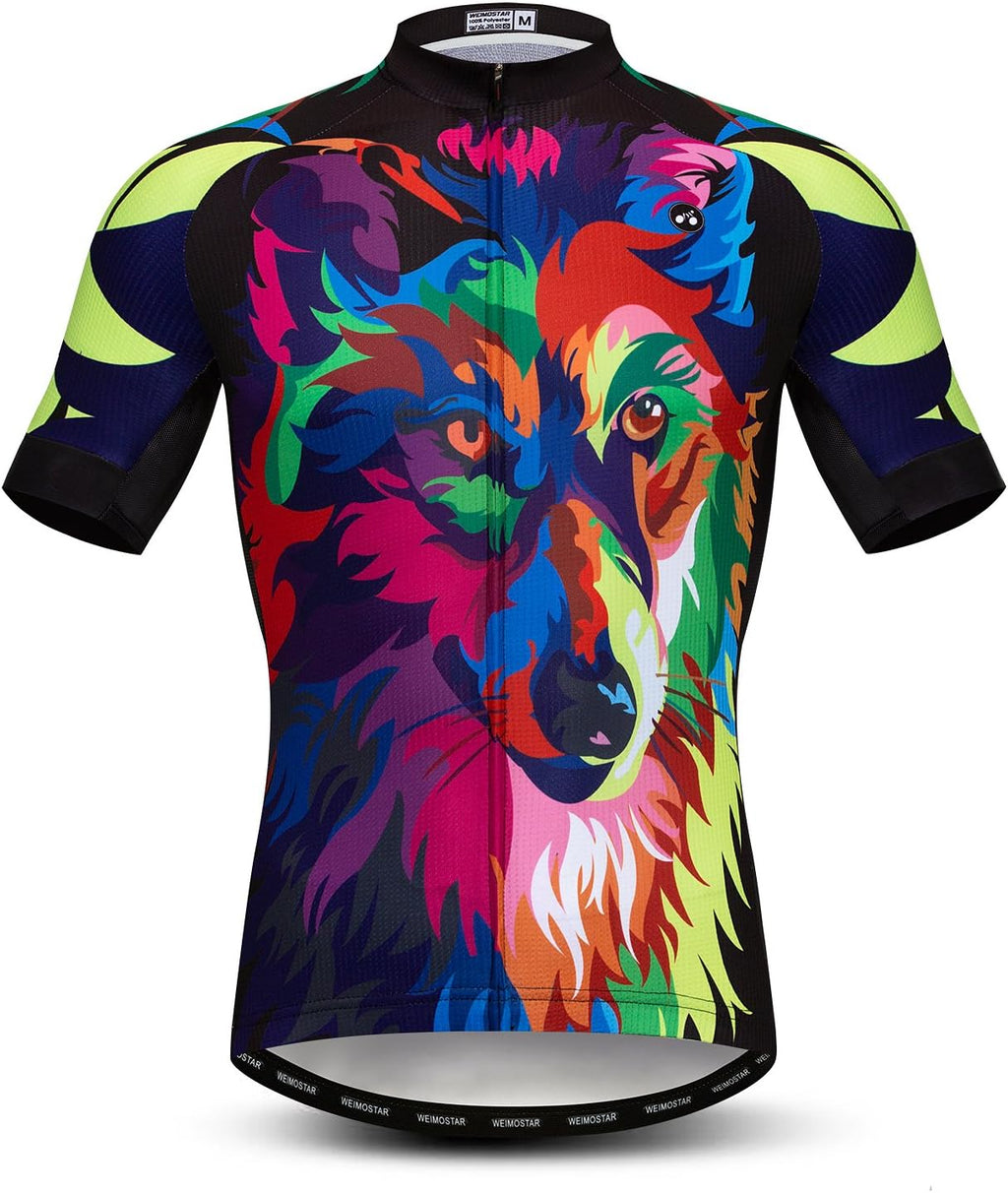 Men'S Cycling Jersey Short Sleeve Bike Shirts Bicycle Jacket with Pockets