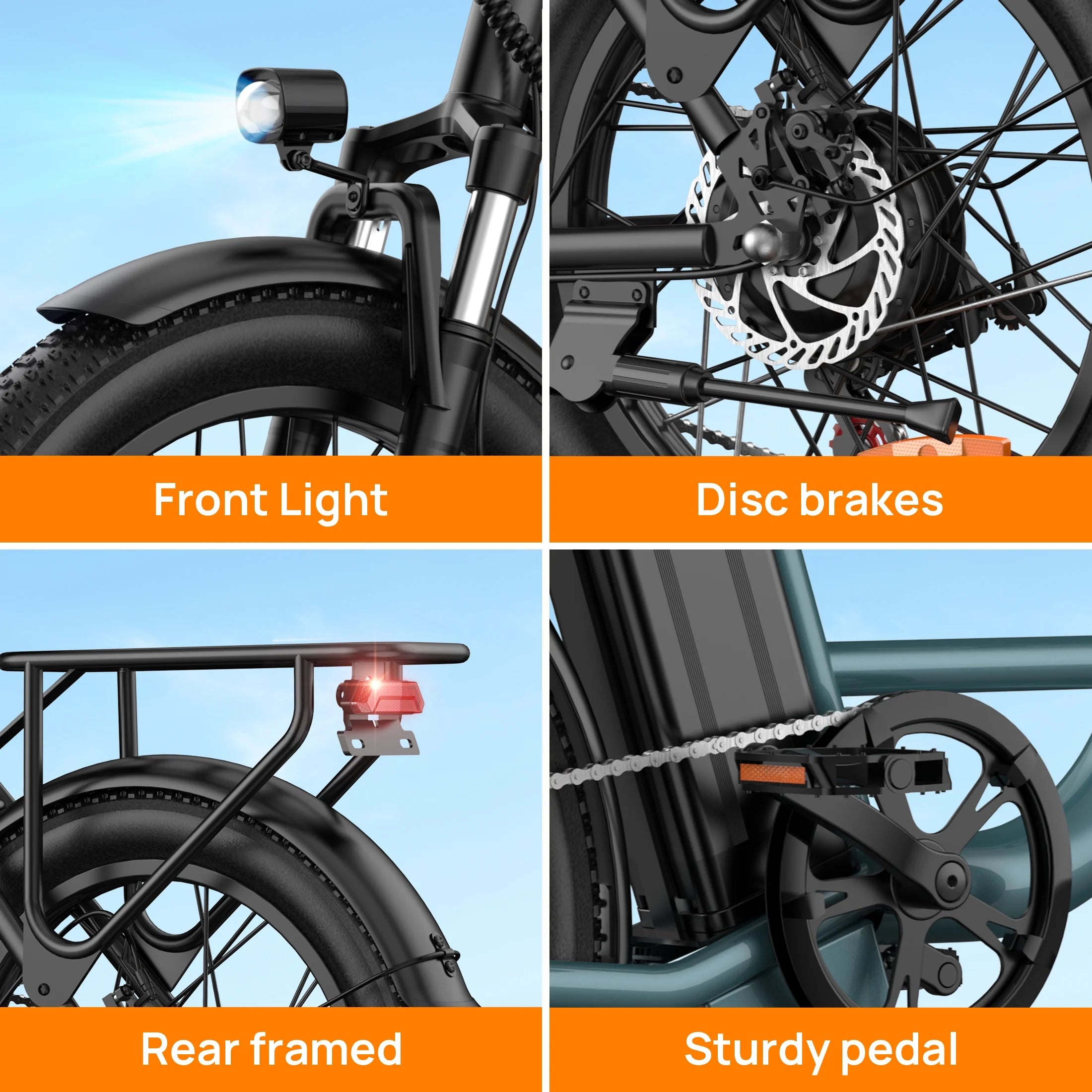 20" Electric Bike for Adults, 750W Peak Motor, 48V 13AH Remobavle Battery, 7-Speed Commuting Ebike, Ul2849-Green