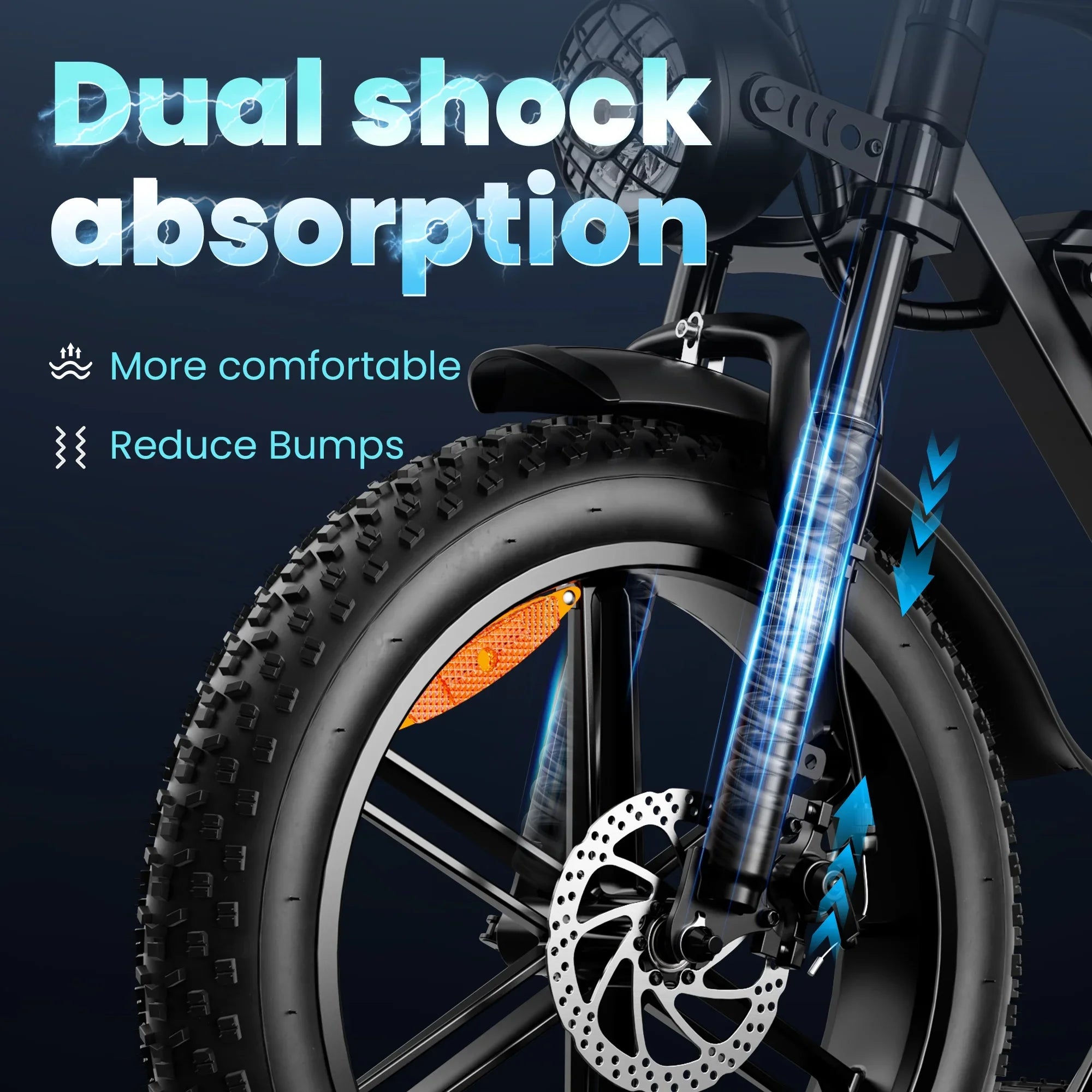 G60 Fat Tire Electric Mountain Bike for Adults 20", 1500W 7-Speed Off-Road Ebike, 30MPH & 70Miles, 48V 20Ah UL2849