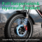 S8 Fat Tire Electric Bike 20", 3000W Dual Motor E-Mountain Bike for Adults, 32MPH 7-Speed Ebike,48V 25AH UL2849, Black