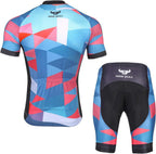 Men'S Cycling Jersey Set - Reflective Quick-Dry Biking Shirt and 3D Padded Cycling Bike Shorts