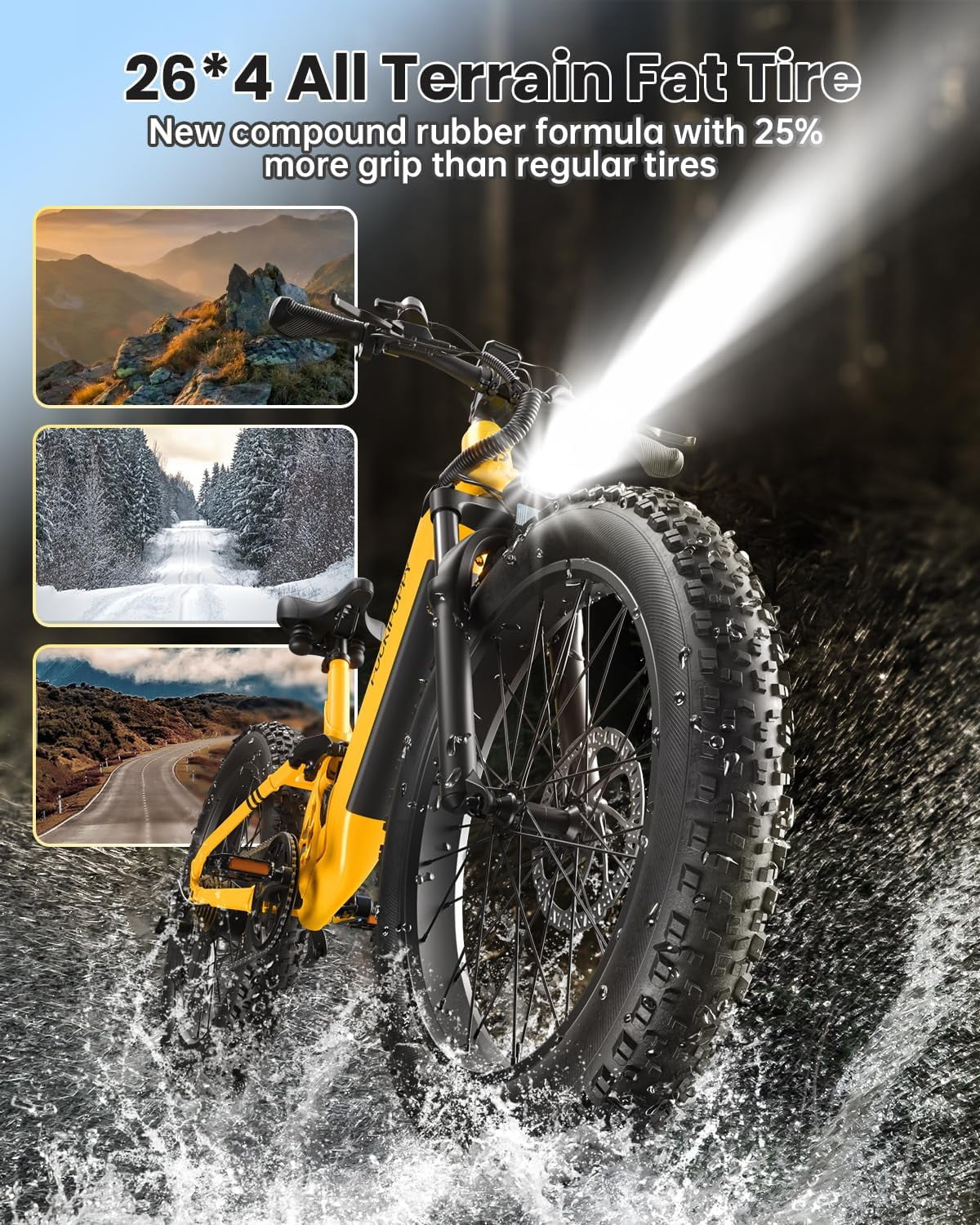 Electric Bike for Adults 960W,48V 20AH Battery Adult Electric Bicycles,26" Fat Tire Full Suspension Step-Thru Ebike,28Mph Mountain Ebike,7 Speed,Boxer ST,UL2849 Compliant