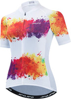 Womens Cycling Jersey Short Sleeve Road Bike Shirt Bicycle Biking Tops 4 Rear Pockets