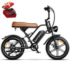 G60 Fat Tire Electric Mountain Bike for Adults 20", 1500W 7-Speed Off-Road Ebike, 30MPH & 70Miles, 48V 20Ah UL2849