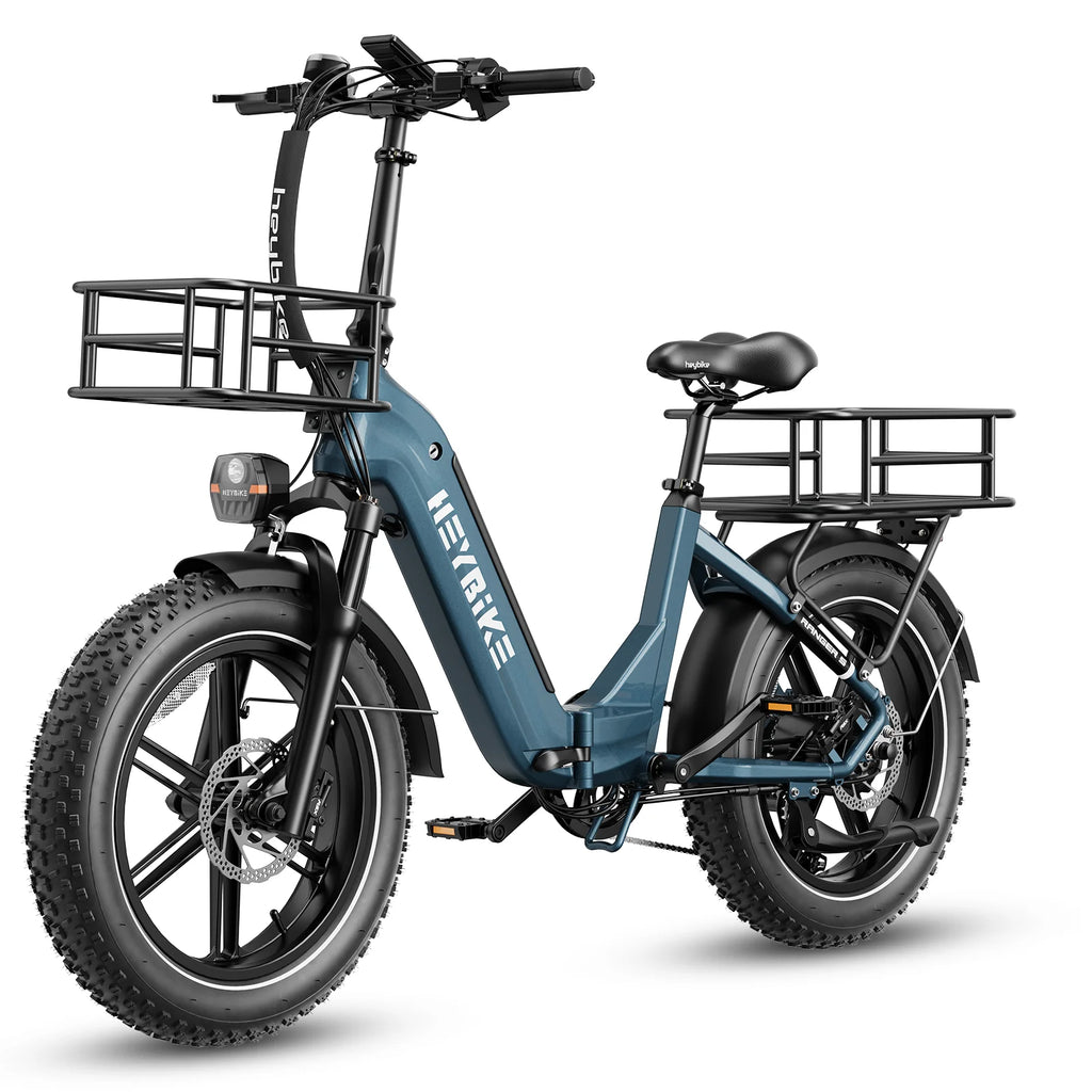 Ranger S Electric Bike for Adults, 750W Foldable Ebike with 48V 14.4AH Removable Battery, 55 Miles Range, 20" X 4.0 Fat Tire Step-Thru Electric Bicycle, 7-Speed Hydraulic Fork, UL2849
