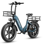 Ranger S Electric Bike for Adults, 750W Foldable Ebike with 48V 14.4AH Removable Battery, 55 Miles Range, 20" X 4.0 Fat Tire Step-Thru Electric Bicycle, 7-Speed Hydraulic Fork, UL2849