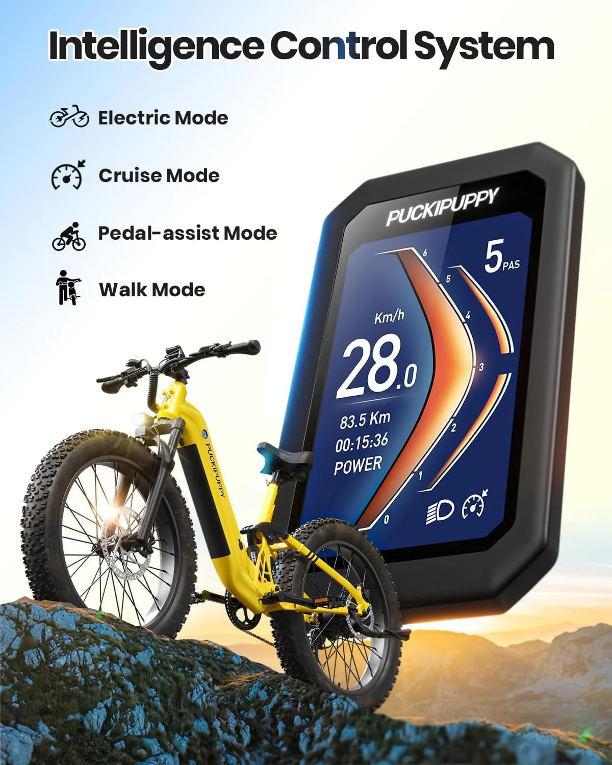 Electric Bike for Adults 960W,48V 20AH Battery Adult Electric Bicycles,26" Fat Tire Full Suspension Step-Thru Ebike,28Mph Mountain Ebike,7 Speed,Boxer ST,UL2849 Compliant