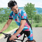 Men'S Cycling Jersey Set - Reflective Quick-Dry Biking Shirt and 3D Padded Cycling Bike Shorts