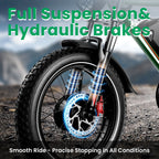 S8 Fat Tire Electric Bike 20", 3000W Dual Motor E-Mountain Bike for Adults, 32MPH 7-Speed Ebike,48V 25AH UL2849, Green